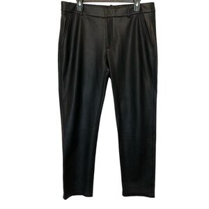 Zara Faux Leather Straight Leg Pants